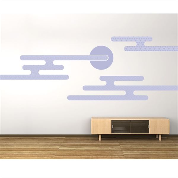 東京ステッカー 高級ウォールステッカー 和風 エ霞 Sサイズ ＊TS0050-DS 藤色 『おしゃれ かわいい』 ..