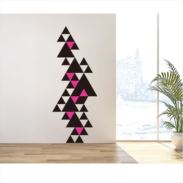 東京ステッカー 高級ウォールステッカー グラフィックアート トライアングル Sサイズ ＊TS0015-AS ブラ..