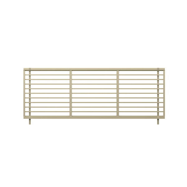 Fences - 【本体】 フェンス 目隠し 三協アルミ レジリア YK1型 2012 H1200 高さ120cm 本体のみ フリー支柱タイプ『三協立山 横 格子 屋外 アルミ 庭 diy おしゃれ 柵 塀 風よけ 境界 外構 ガーデン』