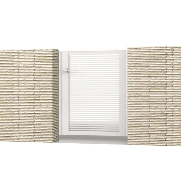 【送料無料】三協アルミ レジリア Y1型 0714 片開きセット 門柱タイプ『ゲート 部材 ガーデン 住宅 境..