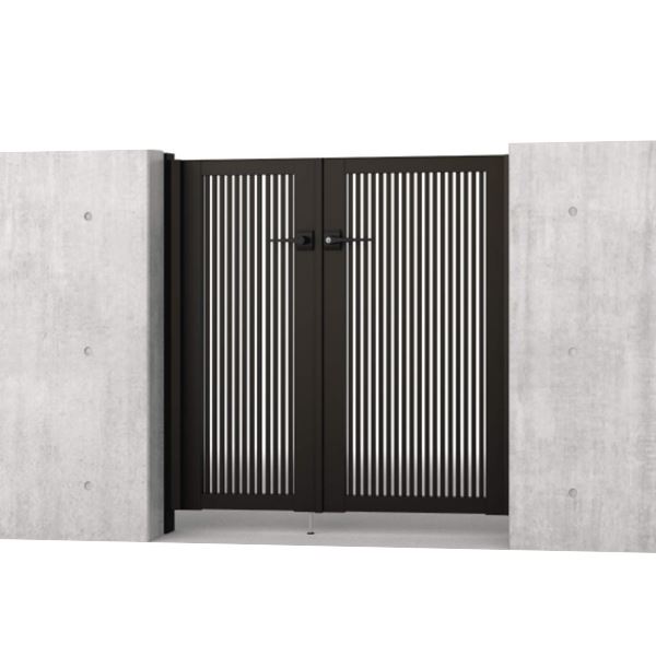 【送料無料】三協アルミ レジリア T1型 (08・04)12 両開き親子セット 門柱タイプ『ゲート 部材 ガーデン 住宅 境界 入口 塀 壁 diy おしゃれ 形材 門扉』