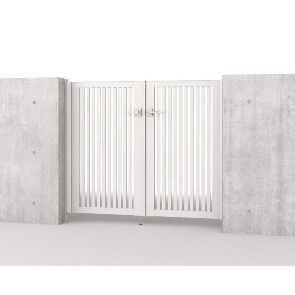 【送料無料】三協アルミ レジリア T2型 0714 両開きセット 門柱タイプ『ゲート 部材 ガーデン 住宅 境..