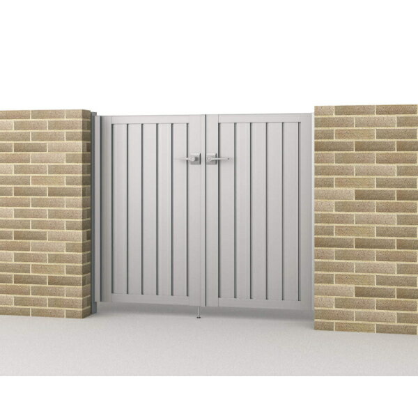 【送料無料】三協アルミ レジリア TM型 0814 両開きセット 門柱タイプ『ゲート 部材 ガーデン 住宅 境..