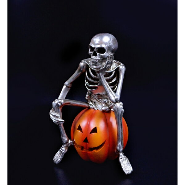 Rakuten - 友愛玩具 スカルデコレーション 考えるメタリックドクロ(ライト付) HW-1366 『ハロウィン 飾り付け カボチャ かわいい』
