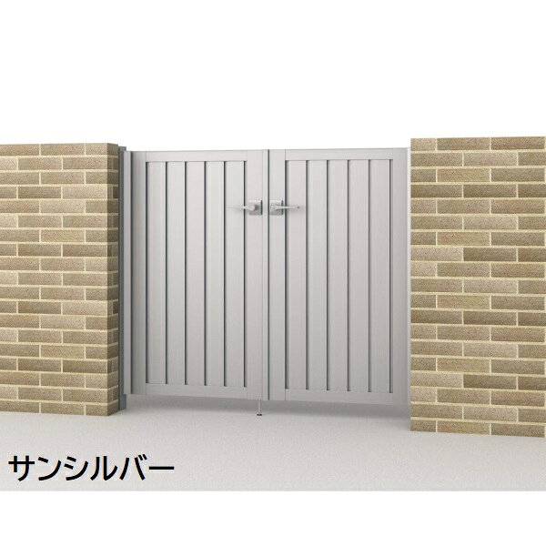 エクステリアのキロ楽天市場支店の【送料無料】三協アルミ 形材門扉 マイスティMCE-TM (錠前:内蔵錠) 両開き(内開き施工)セット ベースプレートタイプ W08 H10『ゲート 部材 ガーデン 住宅 境界 入口 塀 壁 diy おしゃれ 形材 門扉』｜アングル3