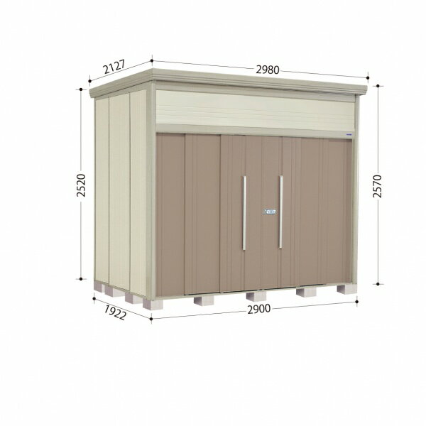 【背が高い　大容量】タクボ物置 JN／トールマン JN-S2919 多雪型 標準屋根『物置 屋外 大型 倉庫 小屋 収納庫 diy 吊り戸 鍵つき タイヤ 自転車 庭 おしゃれ』【追加金額で取付工事可能】【P×10倍】 カーボンブラウン 2