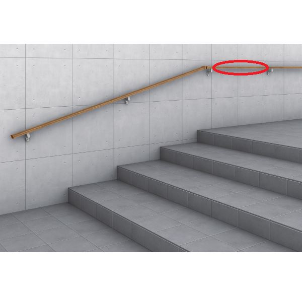 YKKAP　ルシアス　歩行補助手すり（壁付タイプ）　笠木　1スパン用 複合カラー