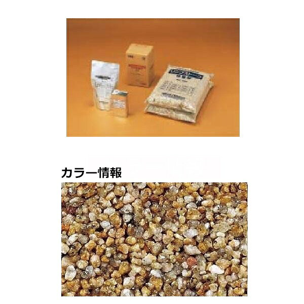 商品番号60332601メーカー四国化成カラーニュー黄みかげ通常納期5〜10日後発送用途外構リフォーム素材天然石重量（kg）53.1配送区分1※商品により配送可能エリアが異なります。配送エリア表をご覧ください。工事対応この商品は工事を承っておりません。大・小骨材をブレンドすることで、強度を高めた天然石舗装材備考主成分 天然石（4?6mm/2分石、2?3mm/1分石） ・ 無黄変ウレタン樹脂標準塗り厚8.0mm標準塗布面積1.5m2/セット（骨材1袋＋樹脂1セット）3m2/セット（骨材2袋＋樹脂1セット）20m2/セット（骨材13袋＋主剤1缶＋プライマー1缶）適応下地コンクリート、セメントモルタル● コンクリートは、下地の状態が良好なもの。●セメントモルタルは、木鏝をかけたあと金鏝で表面を平らにしたもの。● 下地は完全に乾燥させてください。新設コンクリート14日以上、セメントモルタル7日以上（含水率10％以下）●壁面には使用できません。●長期的には光沢がなくなり、自然石そのものの色になります。●天然石には鉄分が含まれるため、錆が出ることがあります。　
