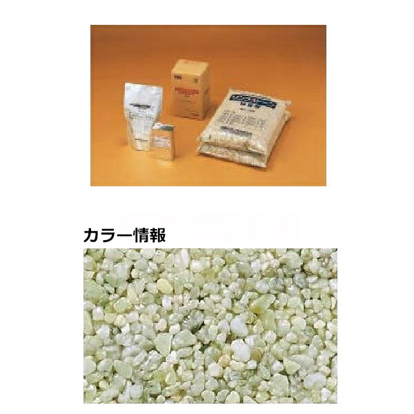 商品番号60338901メーカー四国化成カラーニュー萌黄通常納期5〜10日後発送用途外構リフォーム素材天然石重量（kg）53.1配送区分1※商品により配送可能エリアが異なります。配送エリア表をご覧ください。工事対応この商品は工事を承っておりません。無黄変ウレタン樹脂採用で対候性に優れた天然石舗装材備考主成分 天然石（4?6mm/2分石）・無黄変ウレタン樹脂標準塗り厚10.0mm標準塗布面積1.5 平方メートル/セット（骨材1袋＋樹脂1セット）3 平方メートル/セット（骨材2袋＋樹脂1セット）20 平方メートル/セット（骨材13袋＋主剤1缶＋プライマー1缶）適応下地コンクリート、セメントモルタル● コンクリートは、下地の状態が良好なもの。●セメントモルタルは、木鏝をかけたあと金鏝で表面を平らにしたもの。● 下地は完全に乾燥させてください。新設コンクリート14日以上、セメントモルタル7日以上（含水率10％以下）●壁面には使用できません。●長期的には光沢がなくなり、自然石そのものの色になります。●天然石には鉄分が含まれるため、錆が出ることがあります。　