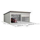 【配送のみ】【基本棟】ヨドコウ ヨド倉庫 基本棟 SOBU-5857LD 基本棟 標準屋根 『 ガレージ 車庫 シャッター バイク 自動車 自転車 倉庫 床 シ...