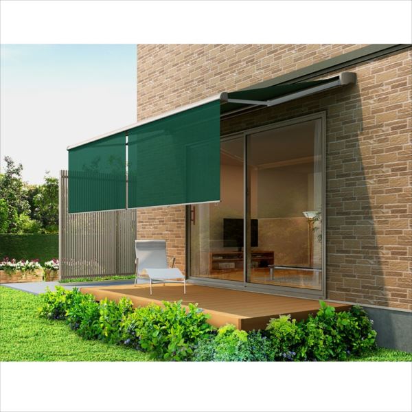 リクシル　彩風　CR型　手動式　間口　2730×出幅　1250 アクアシャイン ナチュラル