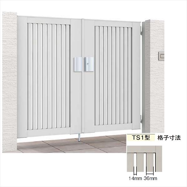 乐天商城 - 【送料無料】リクシル 開き門扉AB TS1型 07-12 両開き 柱仕様『LIXIL ゲート 部材 ガーデン 住宅 境界 入口 塀 壁 diy おしゃれ 形材 門扉』