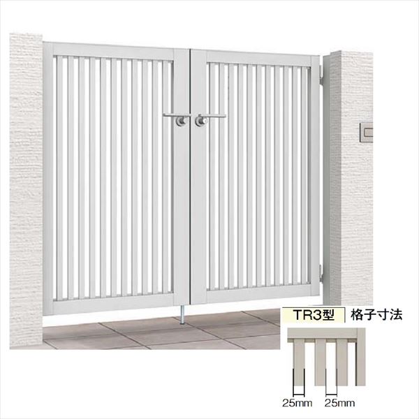 【送料無料】リクシル 開き門扉AB TR3型 09-10 両開き 柱仕様『LIXIL ゲート 部材 ガーデン 住宅 境界 ..