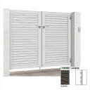 【送料無料】リクシル 開き門扉AB YM2型 06-12 両開き 柱仕様『LIXIL ゲート 部材 ガーデン 住宅 境界 入口 塀 壁 diy おしゃれ 形材 門扉』