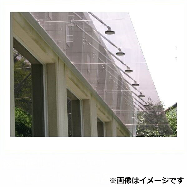 【送料無料】 アルフィン庇 ガラスひさし 透明/乳白 サポートポール仕様 D1000×L1800 AF810 『おしゃれ DIY 雨よけ 洗濯干し場 後付け 玄関 窓 エクステリア 』