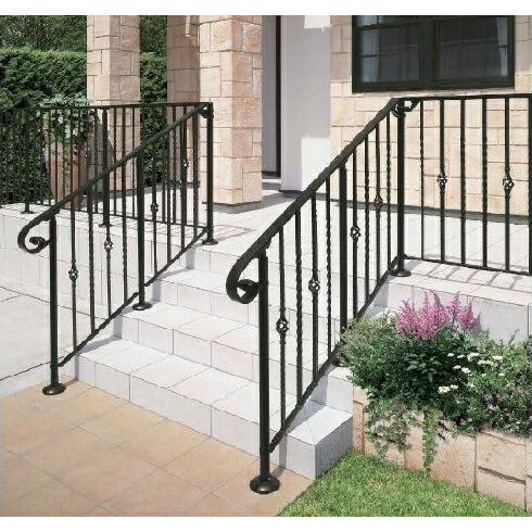 YKKAP　シャローネ　歩行補助手すりシリーズ　サンドブラスト柱（連結ブラケット付き）　乾式用　端柱　T100 カームブラック