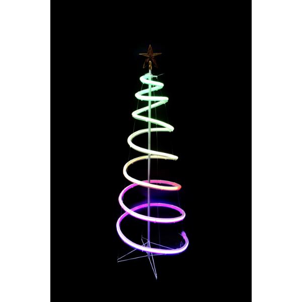 友愛玩具 LEDネオン スパイラルツリー150cmDX WG-9301 『クリスマス 屋外 LED イルミネーション ライト』