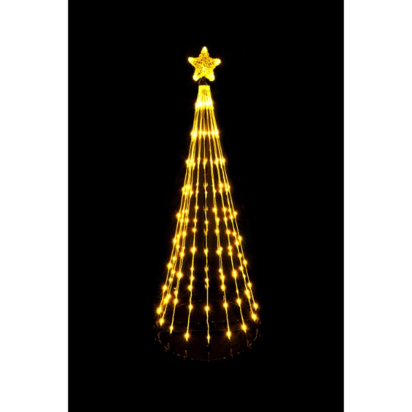 友愛玩具 LEDコーンツリー 150cm(ゴールド) WG-1319GO 『クリスマス 屋外 LED イルミネーション ライト』