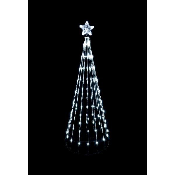 友愛玩具 LEDコーンツリー 150cm(ホワイト) WG-1319WH 『クリスマス 屋外 LED イルミネーション ライト』