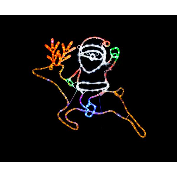 友愛玩具 LEDチューブライトモチーフ LEDチューブライト フライングサンタ＆トナカイ WG-8452 『クリスマス 屋外 LED イルミネーション ライト』
