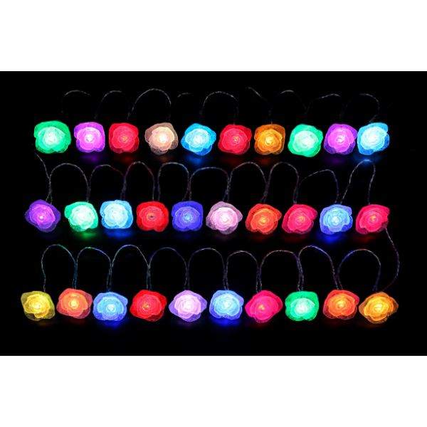 友愛玩具 LEDローズデコレーション LEDローズライト（マルチ） WG-2401MU 『クリスマス 屋外 LED イルミネーション ライト』