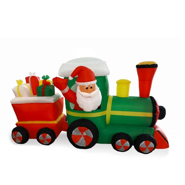 友愛玩具 エアーディスプレイ サンタプレゼントトレイン2車両 8507 『クリスマス 屋外 LED イルミネーション ライト』