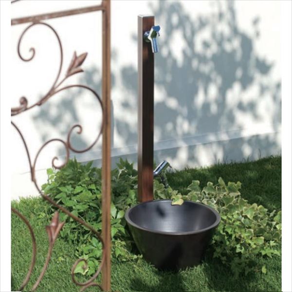 オンリーワン アクアルージュW 水栓柱 TK3-SKWDP +水鉢セット ダークパインのサムネイル