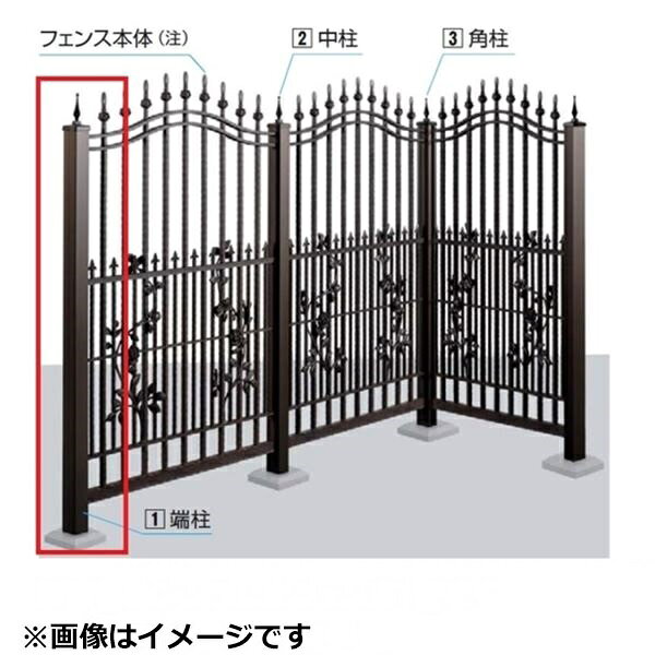 乐天商城 - YKK シャローネフェンス用 端柱 T140 ブラウン