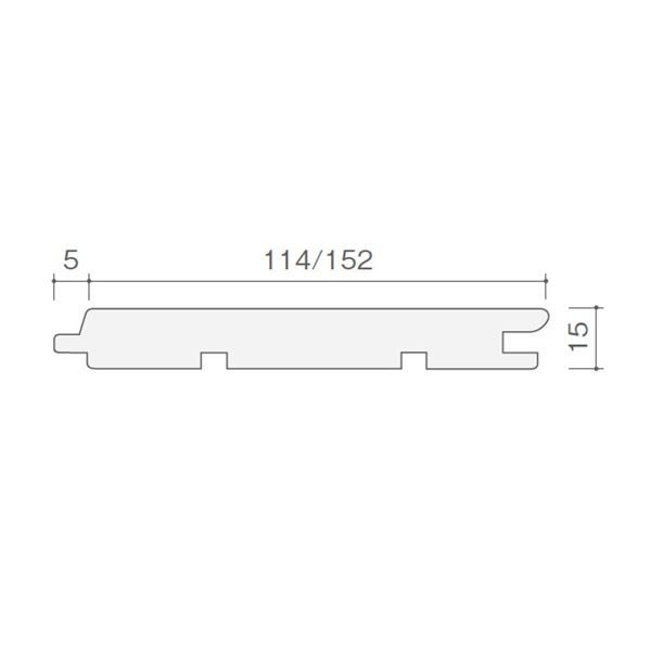 天然木部材　あづみのカラ松　節有グレード　無塗装　幅114mm　8枚入り　　#WPFL0178