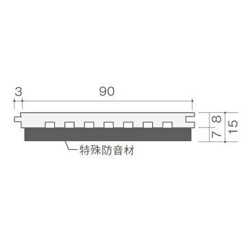 プレイリーホームズ　木床(直貼り特殊防音材付き)　チーク　ウレタン塗装　幅90mm　20枚入り　(ブラック)　#PHFL0349