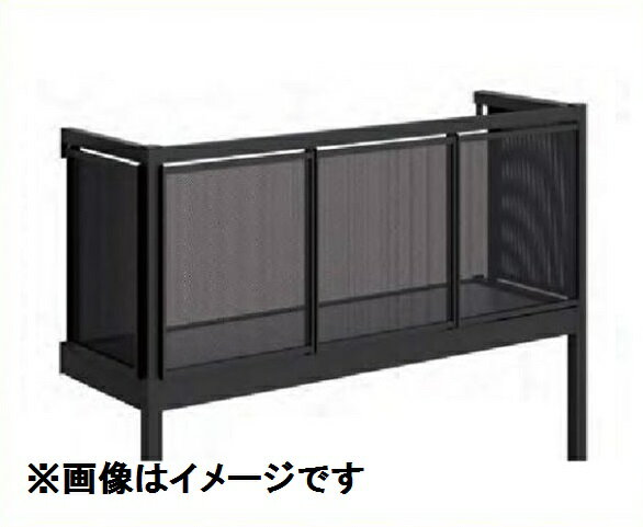 Terraces - YKKAP ルシアスバルコニー 屋根置式 パンチングパネル メーターモジュール 標準柱 1間×3尺 床材 樹脂製デッキ 『後付バルコニー 洗濯物干し場 リフォーム向け アルミ製』