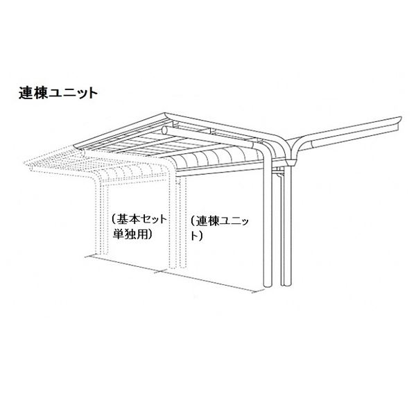 【法人様限定商品 個人宅・現場配送不可】四国化成 サイクルポート V-R オープンタイプ Y合掌タイプ 連..