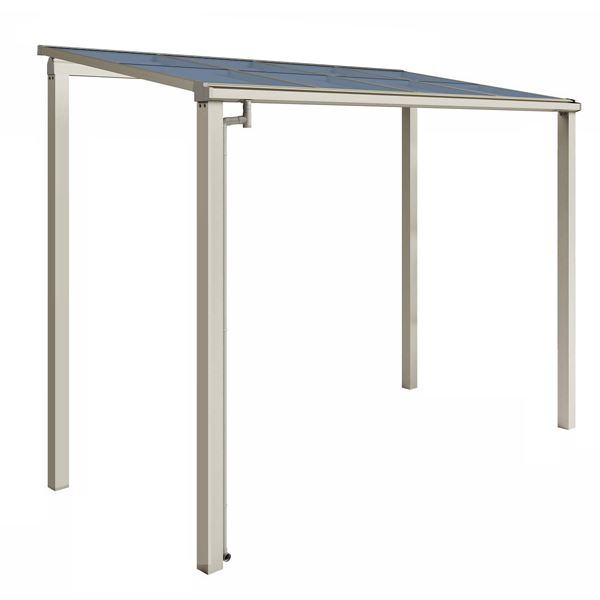 【送料無料】YKK テラス屋根 独立納まり ソラリア 1.5間×6尺 柱標準タイプ 関東間 単体 フラット型 上止め施工 ポリカ屋根 H=2,500仕様 600N／m2 積雪20cm地域用 後付け『 テラス バルコニー ベランダ 屋根 diy 』