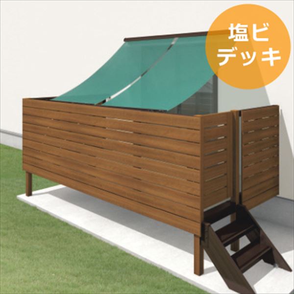 商品番号91652901メーカー三協アルミサイズ幅 1818.0mm × 奥行き 1470.0mm × 高さ 1135.0mmカラー塩ビデッキ通常納期14日後以降発送（要問合せ）用途庭置き用バルコニー配送区分1※商品により配送可能エリアが異なります。配送エリア表をご覧ください。工事対応この商品は工事を承っておりません。バルコニーでお手軽アウトドアリビングを楽しみませんか。ベーシックなフルクローズの他に、前面・側面パネルがないオープンなタイプも規格化しています。さらにデッキ材の種類を3つにすることで、よりお客様の求めるニーズに応えることができます。それぞれ価格が異なってきますので、商品を選ぶ際は「商品名」をしっかりチェックしてください。備考・カラーバリエーション（本体）はパネルカラーとなります。トラッドパイン、オレンジチェリーの場合の本体部分の色はダークブロンズ、シルキーノーチェの場合の本体部分の色はホワイトとなります。・お客様組立品です。・木造在来納まり以外の躯体へは取り付けないでください。・受注生産品となります。商品の手配にはお時間を頂きます。予めご了承ください。・画像はイメージとなります。実際の仕様は商品名等をご確認ください。　
