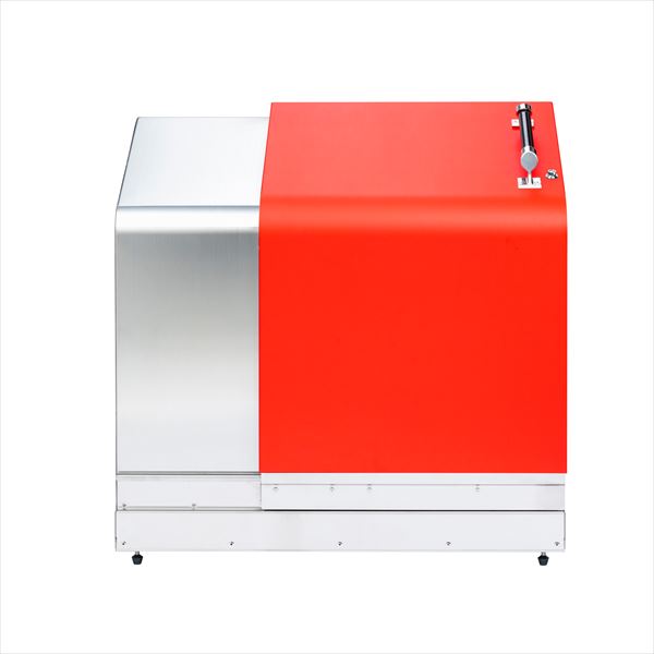 ナカノ ホームスライドダスポン プレミアムモデル ステンレス HSDP-774 『ゴミ収集庫 ダストボックス 屋外』『 ゴミ箱 収集庫 飛散防止 害獣防止 アパート マンション 自治会 』 ステンレス×オレンジレッド(4)