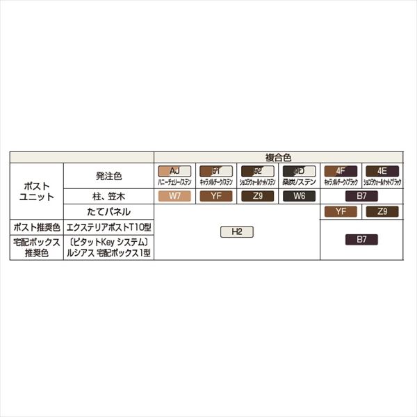 エクステリアのキロ楽天市場支店のYKKAP ルシアスポストユニット SA01型 インターホン位置/外観左 表札灯タイプ UMB-SA01 ピタットKey システム 宅配ボックス取付用｜アングル3