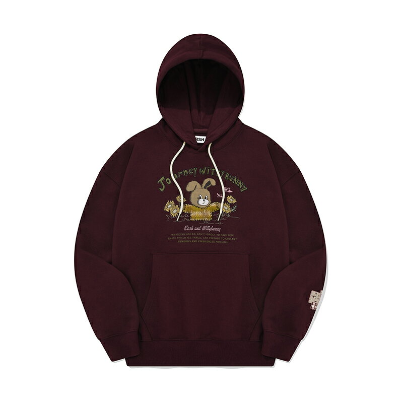 【公式】WITTY BUNNY PATCHWORK GRAPHIC NAPPING HOODIE