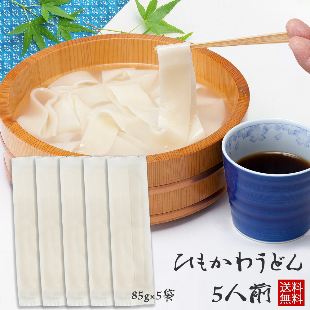 製麺所直送 ひもかわうどん 帯麺 85g×5袋 無地袋 5人前 送料無料 うどん 多加水麺 1000円ポッキリ 【ポスト投函配送】のサムネイル