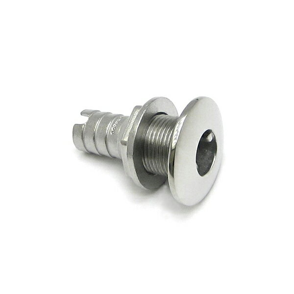 attwood 66540 スルハル ストレート 16mm 5/8インチ ショートタイプ ステンレス SUS スルーハル シルバー 銀色 バルブ 船外ニップル 船体 排水
