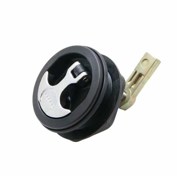 フラッシュラッチ カギ無し カムバー付き 爪 回転 オフセット フラッシュラッチ カムラッチ ブラック クローム ボート デッキ 船 扉 面一 つらいち 掛け金 留め金 引っ掛ける 部品 PERKO