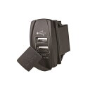 デュアル USB ハブ チャージャー ロッカースイッチタイプ 充電 ソケット 610120 USB 2ポート ダブル 2口