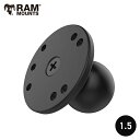 【即納】ラムマウント 直接仕入 RAM-202U-IN1 1.5インチボール ベース 強化ボルト内蔵 円形 ラウンド RAMマウント 600202 RAM MOUNTS 魚探マウント スマート農業 アグリテック トラクター