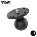 RAM MOUNTS ラムマウント カメラマウント ラウンドベース RAMマウント 1.5インチボール スタッド付き 602021 RAM-202AU 取扱店 販売店 カメラ 三脚 1/4ネジ 三脚穴 小ネジ