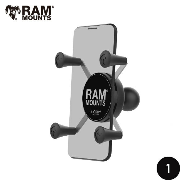 選べるマウントシリーズ！ RAM MOUNTS ラムマウント iphone 14 対応 Xグリップ アイフォン ジムニー ハーレー 携帯マウント RAMマウント スマホ用 1インチボール 608007 RAM-HOL-UN7BU 取扱店 販売店 バイクスマホホルダー オフロードバイク モタード