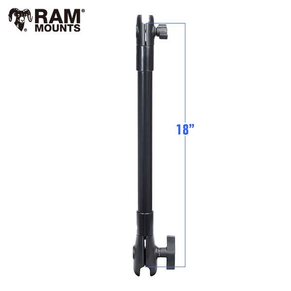 【即納】 RAP-CB-201-18U RAM MOUNTS ラムマウント GoPro カヤック 延長アーム アクセサリー パイプ アクションカメラマウント RAMマウント 1 & 1.5インチボールソケット ジョイント 457mm 620264 足漕ぎカヤック 部品 艤装パーツ 延長ポール