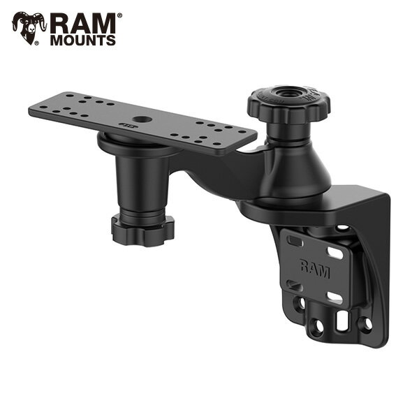 楽天キサカダイレクト　楽天市場店【即納】 RAM-109VU RAM MOUNTS ラムマウント 魚探マウント 2ステーション スイングアーム 360度 回転 壁掛け RAMマウント 船 770109 取扱店 販売店 ガーミン ローランス 取り付け ヨット スイング式 GPSプロッター 架台 艤装 通販