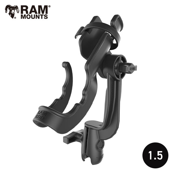 【即納】 RAM-114-RBNBU RAM MOUNTS ラムマウント カヤック ロッドホルダー 船 RAMマウント 1.5インチボール ソケット付き 183544 取扱店 販売店 竿受け 竿立て ロット立て 釣竿ホルダー 部品 艤装パーツ 足漕ぎカヤック ペダル式カヤック フィッシング