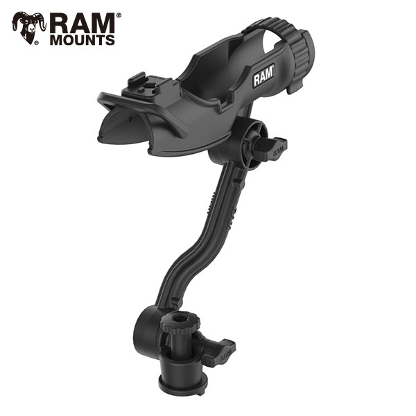 【即納】 RAP-433-PA-411 RAM MOUNTS ラムマウント カヤック ロッドホルダー 船 トラックベース付き RAM ROD HD 184112 釣竿ホルダー 角度調整 ロットホルダー ロッドスタンド 取扱店 販売店 竿受け 竿立て 部品 艤装パーツ 足漕ぎカヤック フィッシング