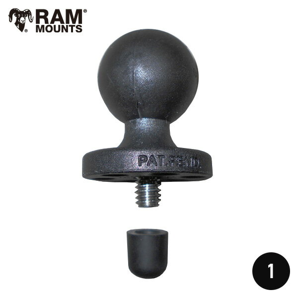 【即納】 RAP-B-366U RAM MOUNTS ラムマウント スタッド付ラウンドベース RAMマウント 1 インチボールトップパーツ 608366 カメラ 三脚 1/4ネジ 三脚穴 小ネジ カメラマウント 取扱店 販売店