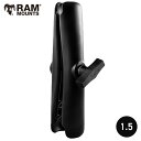 選べるマウントシリーズ！ RAM MOUNTS ラムマウント ロングアーム ダブルソケット RAMマウント 1.5インチボール RAM-201U-D 620104 【あす楽】 アルミボート 魚探マウント 固定 部品 カヤック 艤装パーツ バスボート 取り付け フィッシング キサカ 通販 販売